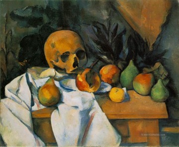 Impressionismus Stillleben Werke - Stillleben mit dem Schädel Paul Cezanne